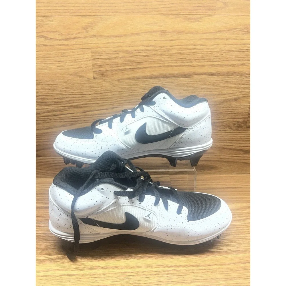 Men's Air Jordan Stadium 90 Low TD White Black Cleats HQ0210-100 Size 11